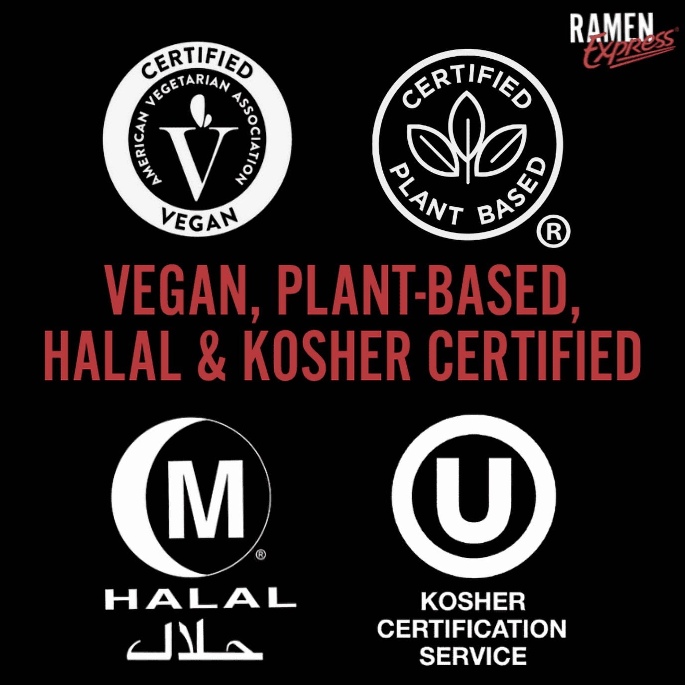 Ramen Express Chicken Flavor Ramen Noodles, Vegan, Halal, Kosher, 3 oz Pouch, Pack of 12