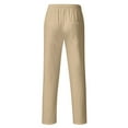 thumbnail image 5 of Franhais Men's Drawstring Linen Pants Casual Summer Beach Loose Trousers, 5 of 6