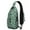 Green Christmas Tree, variant on Sling Backpack,Green Christmas Gingerbread and Tree Pattern Crossbody Bag with Water Bottle Holder,Waterproof Sling Bag for Men/Women with Chest Phone Holder for Hiking,Travel