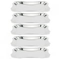 thumbnail image 4 of Dekaim Service Plate 5Pcs Stainless Steel Rectangular Table Snack Dessert Service Plate Towel Storage Dish(With Lace Edge L Size), 4 of 8