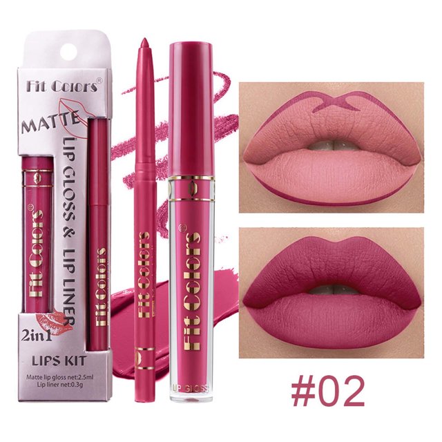 Delineador de labios 2 en 1 Xihbxyly color de labios