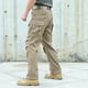 thumbnail image 5 of Pantalones de trabajo largos para hombre, elegantes, de color sólido, con múltiples bolsillos y cálidos., 5 of 5