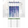 thumbnail image 6 of No Hook Shower Curtain with Snap in Liner, Abstract Spring Blue Flowers Plants Oil Painting Hotel Shower Curtains for Bathroom, Washable Shower Curtain Liner Set with Mesh Top Window, 36"x72", 6 of 6
