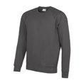 thumbnail image 1 of AWDis Academy - Sudadera con mangas Raglan y cuello redondo para hombre caballero (Carbón), 1 of 2