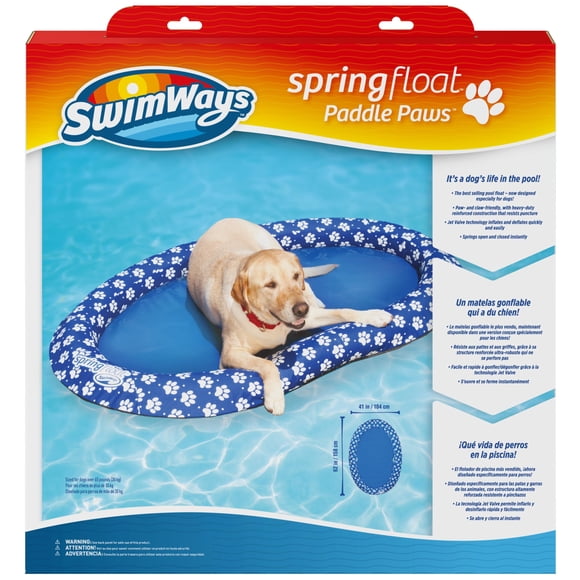 Flotador de primavera Dog Raft SwimWays Paddle Paws para perros grandes