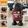 thumbnail image 2 of ShadeMart 4 Gallon Kids Trash Can with Swing Lid, Cartoon Robot Design, Red Standing Garbage Bin, 2 of 7
