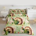 thumbnail image 2 of Homewish Kids Children Cute Hedgehog Bedding Comforter Set 2pcs,Kawaii Animal Twin Comforter Sets Microfiber,Green Floral Cactus Breathable Bedding Set,Microfiber Bedroom Decor,Reversible, 2 of 8