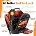 thumbnail image 3 of Mochila de herramientas Golkcurx Heavy Duty 1680D para electricista, 3 of 7