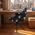 thumbnail image 3 of Whosucclay Colorful Dog Paw Print Curved Back Bar Stool Slipcovers with Arms, Anti Wrinkle Bar Chair Slipcovers Bar Stool Cover Swivel Chair Protector for Counter Kitchen Dining Room, 3 of 7