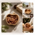 thumbnail image 5 of Twfbrm Wooden Serving Tray, 6 x 6 Inch Apples Shaped Serving Bowl with Hand Carving Design, Table Decorative Wood Bowl, Small Create Dish Bowl for Candy, Fruit, Snack, Desktop Center Decoration, 5 of 6