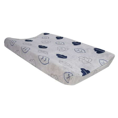 Lambs & Ivy Little Campers Changing Pad Cover - Blue, Gray, Woodland, Outdoors
