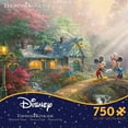 thumbnail image 2 of Ceaco - Thomas Kinkade - The Disney Collection - Mickey/Minnie Sweetheart Bridge - 750 Piece Jigsaw Puzzle, 2 of 6