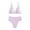 Purple, variant on Wancir Women's Bikini Sets New Fashion Comfortable Bikini Women's Sexy Plain Color Swimsuit Bikinis