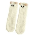thumbnail image 3 of Women's Coral Fleece Socks, 3D Cartoon Cat Floor Socks, Thick Mid Calf Slipper Socks for Sleeping, Non-Shedding Winter Home Socks for Indoor Lounging, Non-Slip Grip Fuzzy Socks, 3 of 3