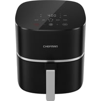 Chefman TurboX 5-Quart Air Fryer, 4 Cooking Functions   Digital Touch Controls - Black