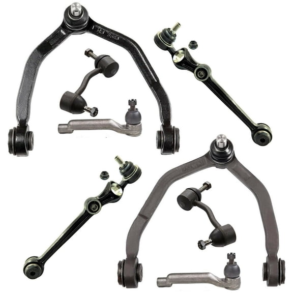 8 Pc Kit Front Suspension Upper & Lower Control Arm Sway Bar Links Outer Tie Rod Ends Fits select: 1993-1997 FORD THUNDERBIRD LX, 1997 MERCURY COUGAR XR7/30TH ANNIVERSARY
