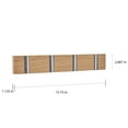 Coat Hideaway Modern Wall Mounted 4-Hook Square Coat Rack, Beech ...