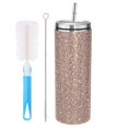 thumbnail image 1 of Botella de agua con diamantes de imitación Bling – Vaso de acero inoxidable aislado al vacío de 20 oz con pajita, elegante diseño brillante, mantiene las bebidas calientes/frías, perfecto para hidrata, 1 of 5