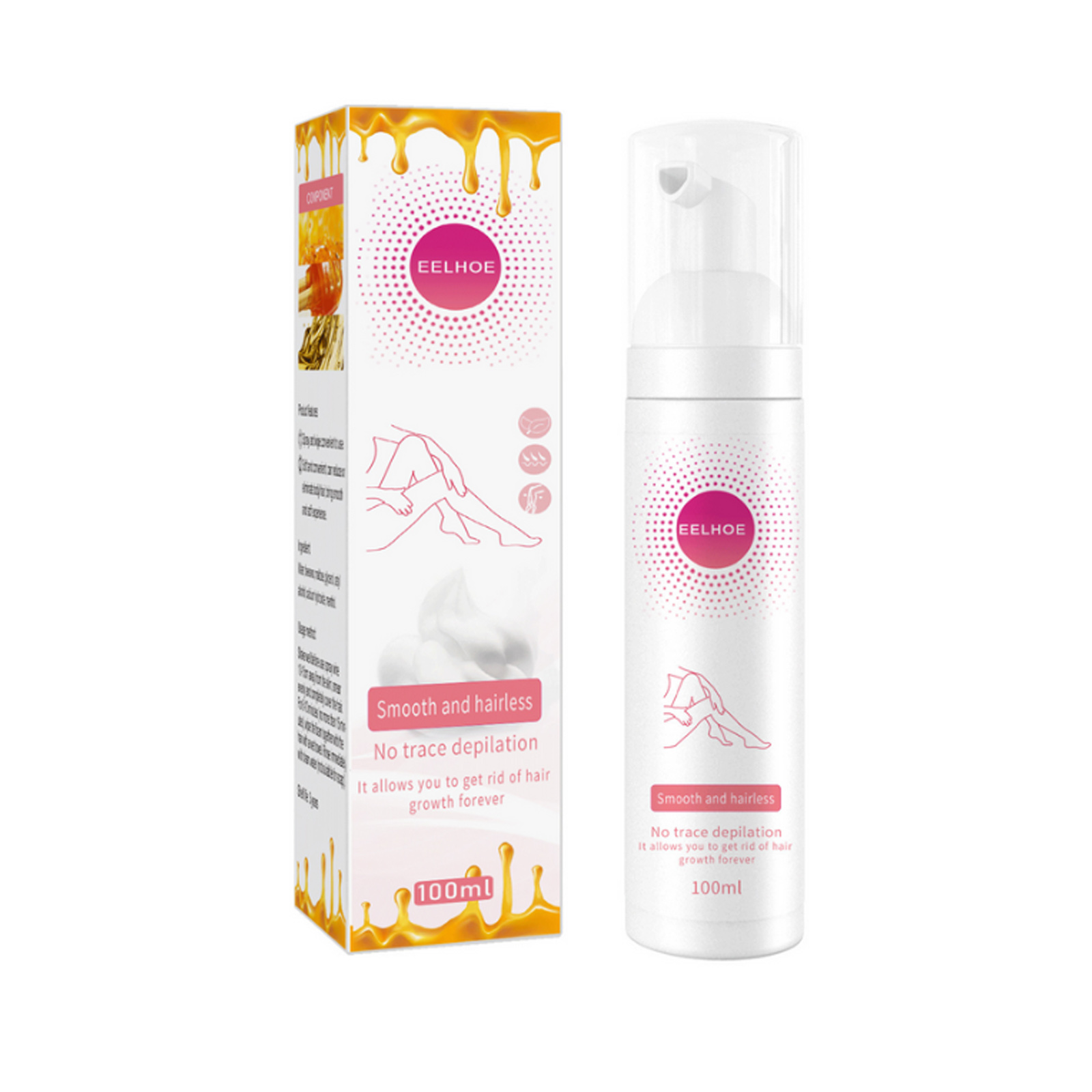 Gecheer Hair Removal Spray Honey Mousse Whole Body Hair Remover Hair