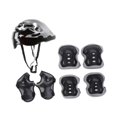 thumbnail image 3 of 7 unids/set casco de bicicleta para niños con rodilleras, coderas, muñequeras, equipo para patinaje en línea Negro, 3 of 8