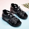thumbnail image 6 of LNMQLPDBS Little Girl Shoes Kids Soild Color Bowknot Decoration Ankle Shoes with Zipper Back Flat Non Slip Princress Shoes Beach Shoes Girls Sandals Size 3 Girls Dress Sandals for Daily, 6 of 8