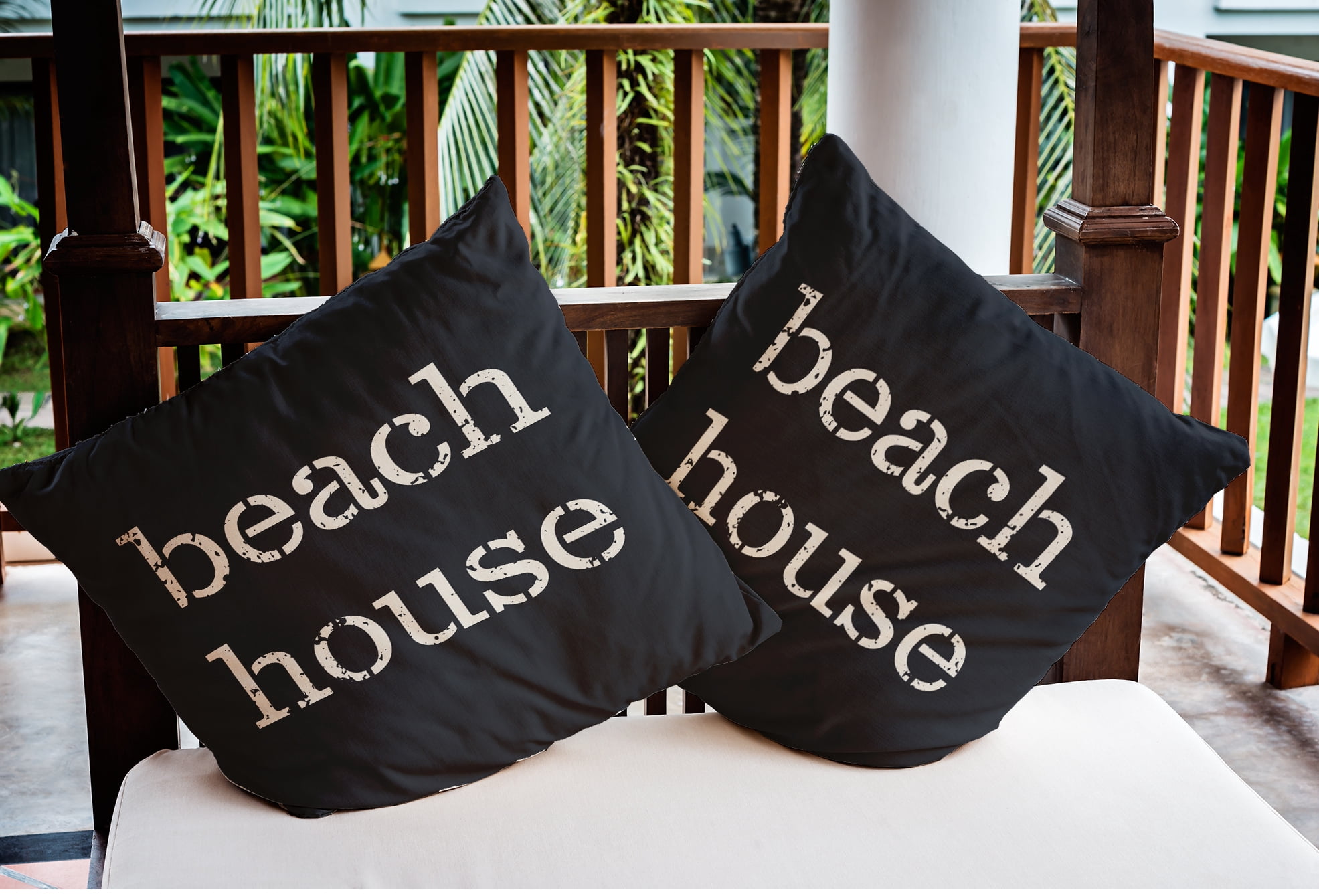 Simply Daisy 16" x 16" Beach House Nautical Indoor/Outdoor Throw Pillow