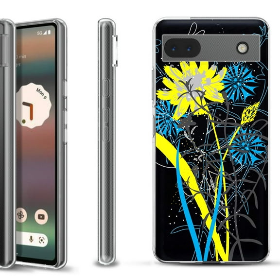 Slim-Fit Gel TPU Phone Case for Google Pixel 6a, by OneToughShield ® - Wild Flowers