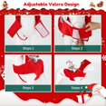 thumbnail image 6 of Sweater Santa Claus Dog Costume, Cozy Dog Christmas Outfit, Santa Rider Pet Christmas Costume, Birthday Christmas Gift for Dog Lover Christmas Party, M, 6 of 6