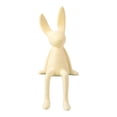 thumbnail image 1 of Estatua de conejo sentado de cerámica, decoración de estante, decoración de estante de café, decoración bonita con patas largas para mostrador, hogar, Grande, 1 of 8