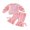 Pink, variant on RUINIXCW Toddler Girl Fall Outfits Letter Bow Embroidered Ruffles Long Sleeve Crew Neck Sweatshirt and Flare Pants 2 Pieces Set