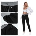 thumbnail image 3 of Aiyino Women's Stretch Sweatpants Cozy Joggers Pants Tapered Active Yoga Lounge Travel Pants with Pockets L, Black, 3 of 7