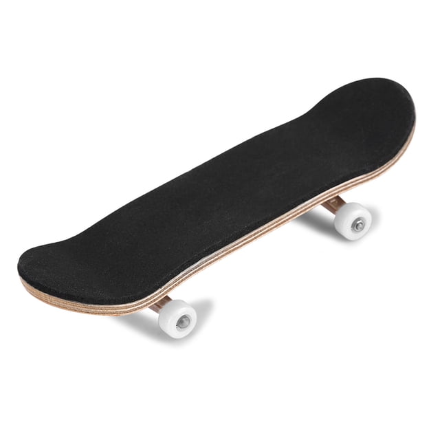 Maple Wood Finger Skateboard, Bearing Wheels, PU Pad, Alloy Rubber, Complete Set, Great for Fidgety Hands Handmade Mini Skateboard for Sport Training Props in Light Brown, 1