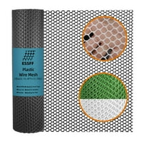 Black Plastic Netting Roll for Pets and Garden, 15.7IN x 16.4FT Multi-Use Fence Barrier, Protects Poultry Dogs Rabbits Chickens from Snakes, Black