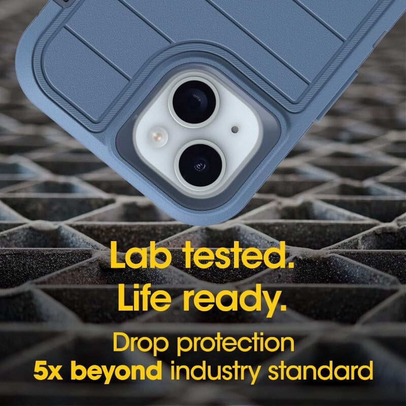 OtterBox iPhone 16e (Only) - Defender Series Pro Case - Baby Blue Jeans (Blue) - Screenless - Rugged & Durable - with Port Protection - Holster Clip Includes