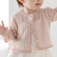thumbnail image 2 of oqasdz Girls Jackets Children Knit Cardigan Thin Breathable Baby Spring Fall Comfortable Blouse Top Coat Outwear Size 2 Y-3 Y, 2 of 7