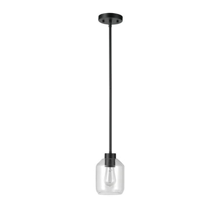 

Globe Electric Middleton 1-Light Matte Black Pendant Lighting with Clear Glass Shade 60331