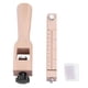 thumbnail image 1 of Herramienta de corte ajustable con tira de cuero hecha a mano de madera, cortador de herramientas para manualidades DIY con 3 cuchillas, 1 of 15