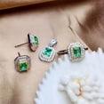 thumbnail image 2 of HOOUN 925 Silver Gold Plated Natural Emerald 3 Set, 2 of 6