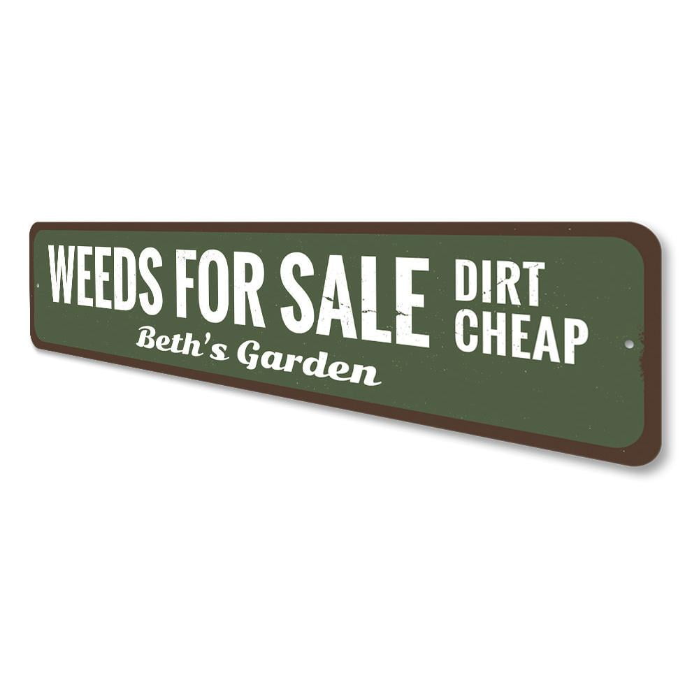 Weeds For Sale Novelty Sign, Metal Wall Decor - 4x18 inches