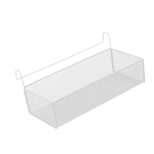 Estante de mesita de noche para dormitorio, organizador colgante multifunción, ventilado y sencillo blanco