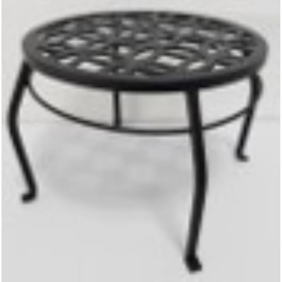 Soporte para plantas Living Accents, hierro fundido negro, 23 cm de alto, para interiores y exterior