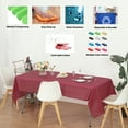thumbnail image 2 of (6 Pack) Burgundy Premium Rectangle Heavy-Duty Plastic Table Covers ( Reusable), 2 of 6