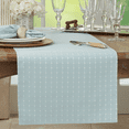 thumbnail image 2 of Fennco Styles Stylish Stitched Line Table Runner (Aqua, 16"x72" Table Runner), 2 of 3