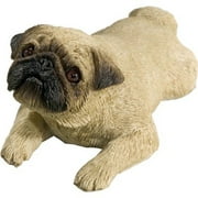 Sandicast Mid Size Pug Dog Figurine - Fawn