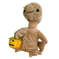 Hold Yellow Pumpkin Basket ET Extra-Terrestrial E.T Plush Doll Gift Halloween 8”