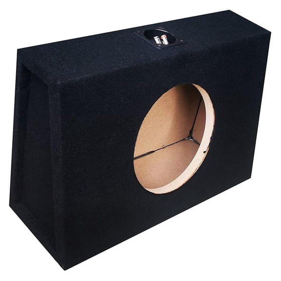 CA-10SME 10" inch Single Angle Sealed Hatchback Box Sub Speaker Truck Subwoofer - Single Box - All MDF