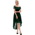 thumbnail image 4 of Dressystar Robe en Dentelle Épaules Dénudées Manches Courtes Robe de Cocktail Formelle, 4 of 6