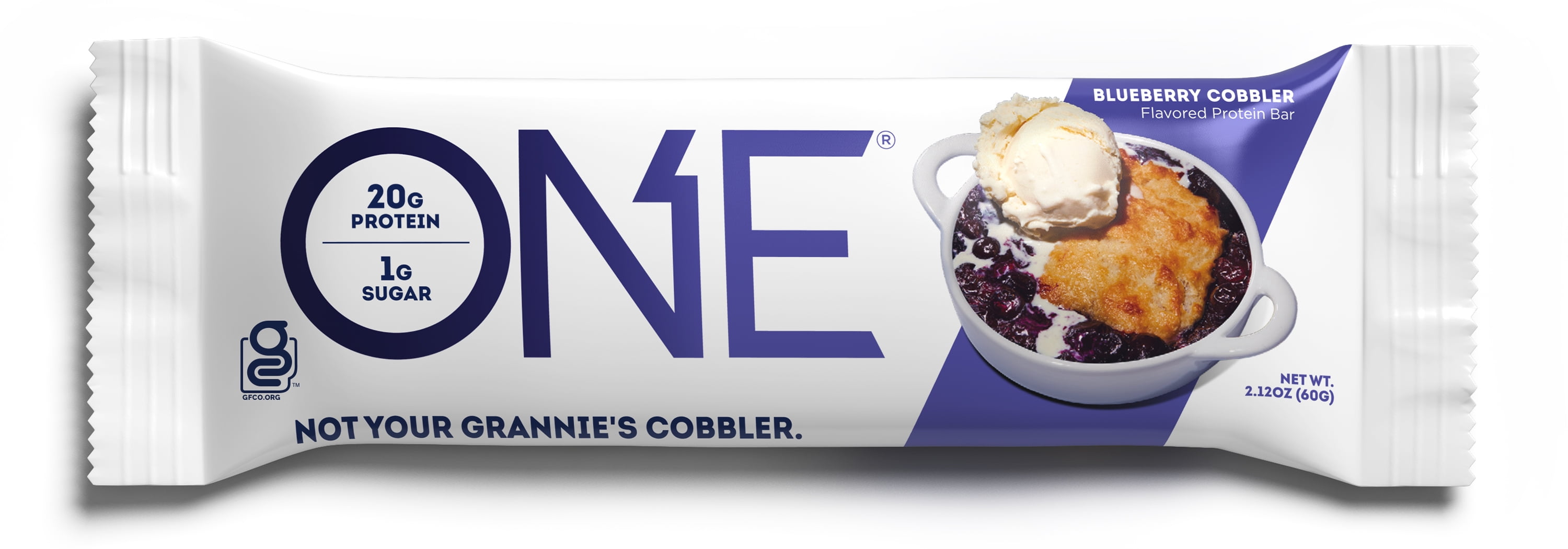 ONE Brands Protein Supplement Bar, Blueberry Cobbler, 20g Protein, 12 Count