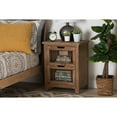 thumbnail image 5 of Baxton Studio Clement Rustic Transitional Medium Oak Finished 2-Drawer Wood Spindle Nightstand, 5 of 5