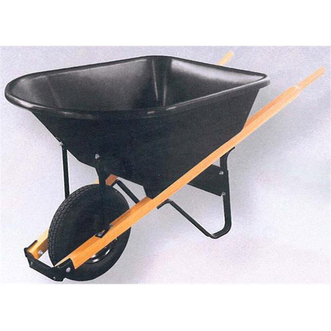Truper Herramientas 880103551 30355 6 cu. ft. Medium Duty Poly Tray Wheelbarrow with Wood Handle